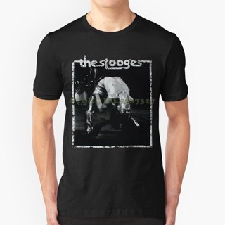 เสื้อยืด พิมพ์ลาย Iggy And The Stooges Iggy Pop สีดํา ขนาดใหญ่ สไตล์พังก์ร็อค สําหรับผู้ชาย