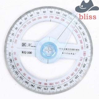 Bliss ไม้โปรแทรกเตอร์ แบบใส ทรงกลม หมุนได้ 360 องศา สําหรับโรงเรียน