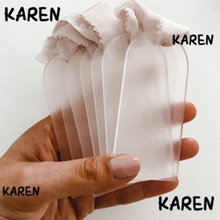 Karen ป้ายชื่ออะคริลิคเปล่า แนวโรแมนติก สําหรับแขวนตกแต่งงานแต่งงาน 10 ชิ้น