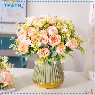 Teath ดอกโบตั๋นปลอม ราคาถูก สําหรับตกแต่งบ้าน 2 ชิ้น