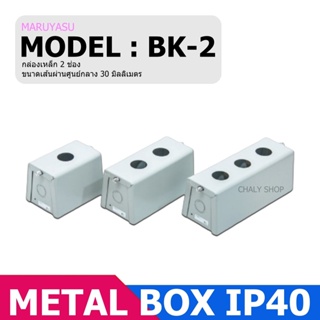 MARUYASU BK-2 กล่องเหล็ก 2 ช่อง 30 มม. (METAL BOX IP40)