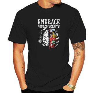 เสื้อยืด พิมพ์ลายกราฟฟิค Embrace Neurodiversity Autism Awareness Asd ขนาดใหญ่ สําหรับผู้ชาย