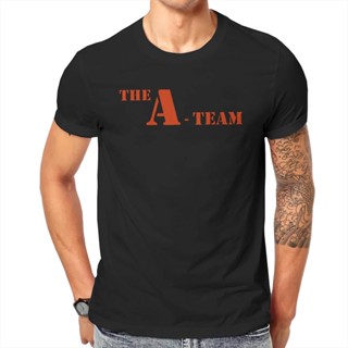 เสื้อยืด ผ้าฝ้ายแท้ พิมพ์ลายโลโก้ภาพยนตร์ The Ateam 80S ขนาดใหญ่ สําหรับผู้ชาย