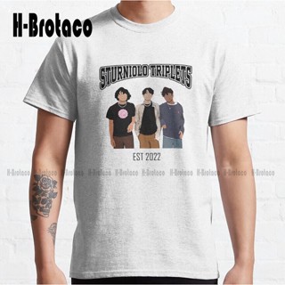 เสื้อยืด ขนาดใหญ่ พิมพ์ลาย Sturniolo Triplets Group สไตล์คลาสสิก สําหรับผู้ชาย