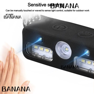 Banana1 ไฟฉายคาดศีรษะ ABS 3 สี กันน้ํา XPE+COB LED ชาร์จ USB สําหรับตั้งแคมป์