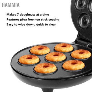 HAMMIA Donut Maker Easy Release ความร้อนสองด้านป้องกัน Stick แบบพกพามินิไฟฟ้า เครื่องสำหรับ 7 โดนัท