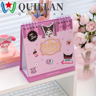 Quillan ปฏิทินตั้งโต๊ะ รูปหัวใจน่ารัก ทนทาน ขนาดเล็ก สําหรับเด็กผู้หญิง