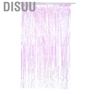 Disuu 100x180cm Tassel Shiny Flash Line Door Curtain Decoration For Wedding Celebration Birthday Party Window Room