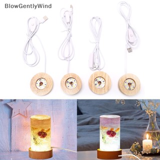 Blowgentlywind ฐานขาตั้งไฟ LED ทรงกลม สําหรับวางลูกบอลแก้วคริสตัล BGW