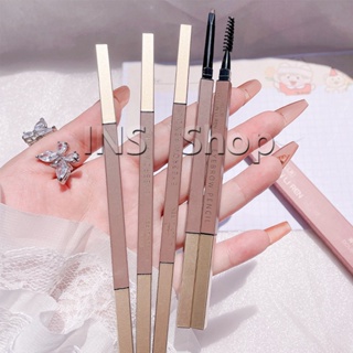 INS ดินสอเขียนคิ้วแบบหมุน 2 in 1 กันน้ำดินสอเขียนคิ้ว มีหัวแปรงปัดคิ้ว  Double eyebrow pencil