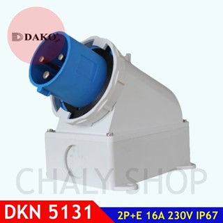 "DAKO PLUG" DKN5131 ปลั๊กตัวผู้ติดลอยกันน้ำ 2P+E 16A 230V IP67