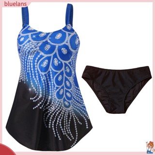 Blu ชุดว่ายน้ํา Tankini เซ็กซี่ สายปรับได้ สองชิ้น สําหรับผู้หญิง 2 ชิ้น ต่อชุด