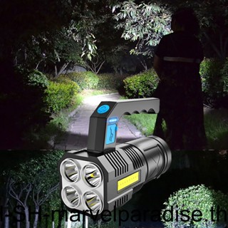 ไฟฉาย LED 5000K แบบชาร์จไฟได้ สว่างพิเศษ สําหรับเดินป่า ตั้งแคมป์