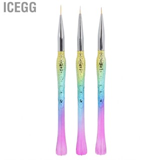 Icegg 3pcs Nail Art Liner Brushes Professional Gel Painting Pen LJ4