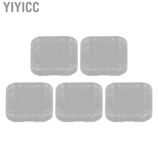 Yiyicc 5Pcs Makeup Puff Box Transparent Plastic Clear Jewellery Storage Case Cosmetics