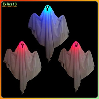 ฮาโลวีนน่ากลัว Ghost แขวนตกแต่งเรืองแสงสีขาว Flying Ghosts Tree Window Wall เครื่องประดับ-FE