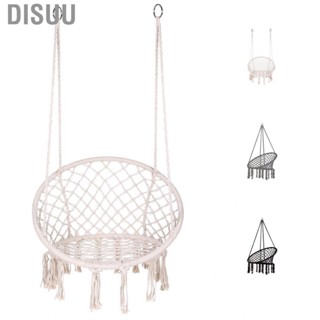 Disuu Hammock Chair Macrame Swing Knitted Mesh Hanging for Terrace Balcony Garden Living Room