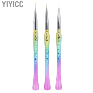 Yiyicc 3pcs Nail Art Liner Brushes Professional Gel Painting Pen LJ4