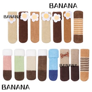 Banana1 ถุงเท้าถัก กันลื่น สําหรับป้องกันพื้นเก้าอี้ เฟอร์นิเจอร์