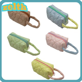 Zelth กระเป๋าเครื่องสําอาง กระเป๋าดินสอ อเนกประสงค์ ลายสก๊อต สีแคนดี้