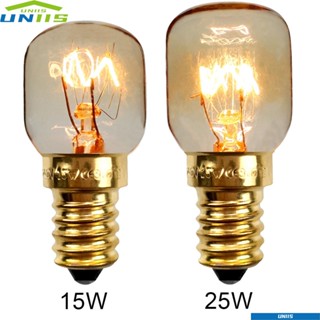 Uniis หลอดไฟทนความร้อน 15W 25W E14 300 องศา สําหรับเตาอบ หม้อหุงข้าว