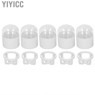 Yiyicc Beauty Sponge Container Transparent Top Cover White Makeup Holder Portable with Hollow Airy Bracket for Jewelry