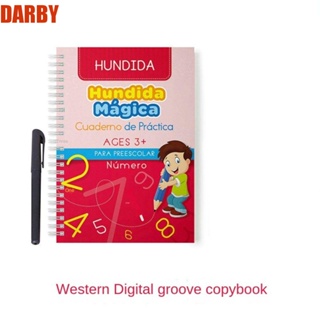 Darby หนังสือเมจิกสเปน แก้ไขท่าทาง ศิลปะร่างภาพ สําหรับเด็ก เขียน ที่จําเป็น หมึกจาง การออกกําลังกายดิจิทัล สมุดจดหมายปิดภาคเรียน