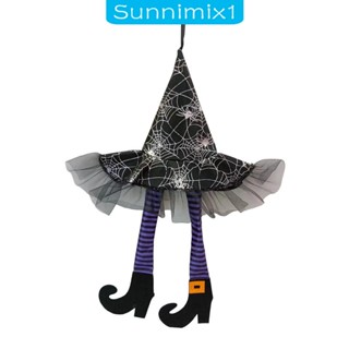 [Sunnimix1] จี้รูปแม่มด และหมวก อเนกประสงค์ สําหรับแขวนตกแต่งฮาโลวีน