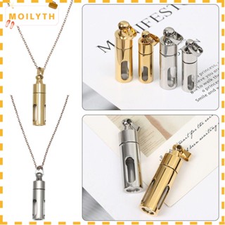 Moilyth จี้ขวดน้ําหอม สร้อยคอ ทรงกระบอก DIY