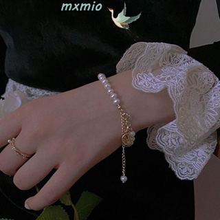 Mxmio สร้อยข้อมือโซ่ นําโชค สไตล์ฝรั่งเศส เรโทร แฟชั่นสําหรับผู้หญิง