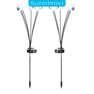 [Sunnimix1] โคมไฟ LED พลังงานแสงอาทิตย์ กันน้ํา สําหรับตกแต่งปาร์ตี้ฮาโลวีน 2 ชิ้น