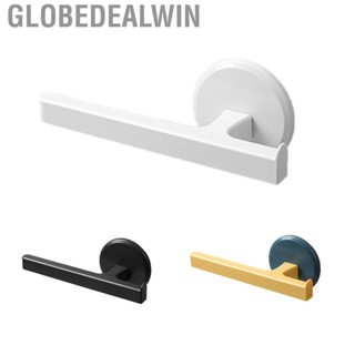 Globedealwin T Shaped Towel Rack Simple Free Punching Wall Mounted Hanger for Bathroom Toilet