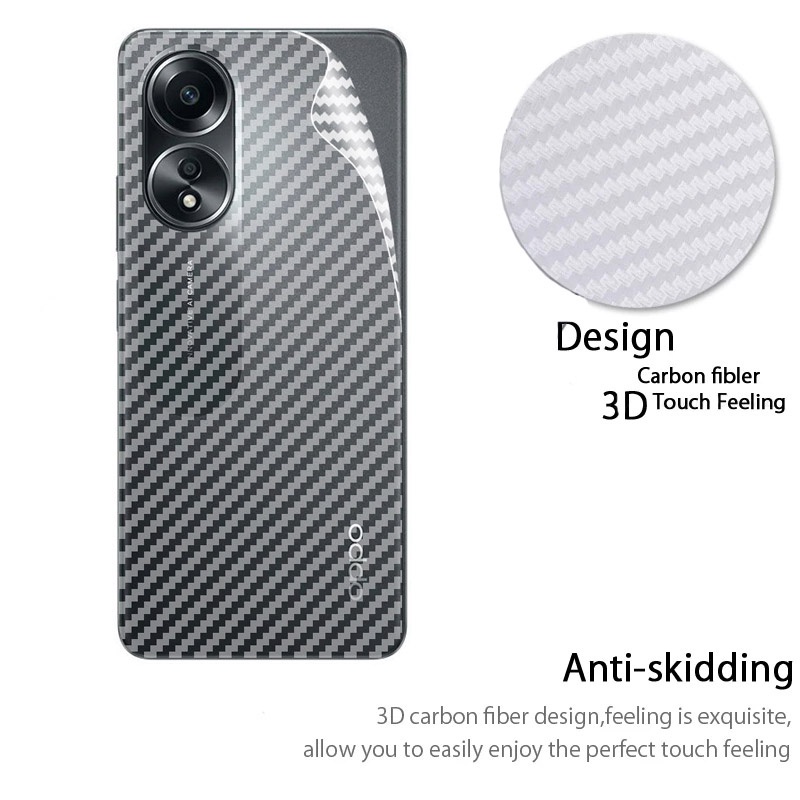 ฟิล์มหลัง ลายเคฟล่า ฟิล์มOppo A58 4G A58 A78 A98 A 58 A 78 OppoA58 OppoA78 4G 5G 2023 ส่งจากไทย ฟิล์