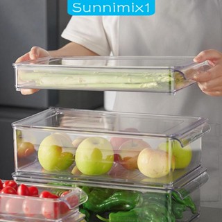 [Sunnimix1] กล่องลิ้นชักเก็บอาหาร วางซ้อนกันได้ อเนกประสงค์ สําหรับตู้เย็น บ้าน ห้องครัว