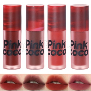 Pink COCO ลิปโคลน เนื้อแมตต์ กํามะหยี่ / เคลือบริมฝีปาก กันน้ํา ติดทนนาน / ลิปทินท์ เนื้อเนียน ไม่ติดถ้วย / ลิปสติก สีส้ม สีแดง / เครื่องสําอางแต่งหน้า สไตล์เกาหลี สําหรับผู้หญิง