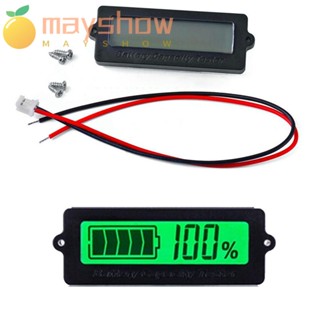 Mayshow โวลต์มิเตอร์ หน้าจอ LCD แสดงสถานะความจุ สําหรับรถจักรยานยนต์ รถยนต์