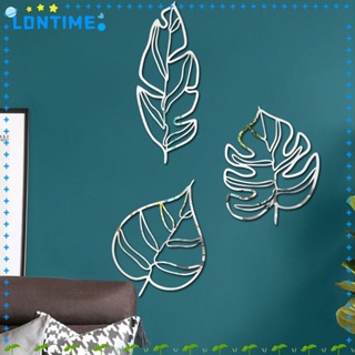 Lontime สติกเกอร์กระจก DIY สําหรับติดตกแต่งผนังบ้าน ห้องนั่งเล่น 3 ชิ้น ต่อชุด