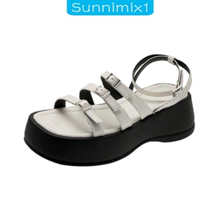 [Sunnimix1] รองเท้าแตะแพลตฟอร์ม ปรับได้ เหมาะกับเดินชายหาด สําหรับผู้หญิง