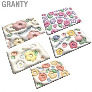 Granty Bath Rug  Diatomaceous Bright Color Bathroom Mat Soft 3D Pattern for Indoor