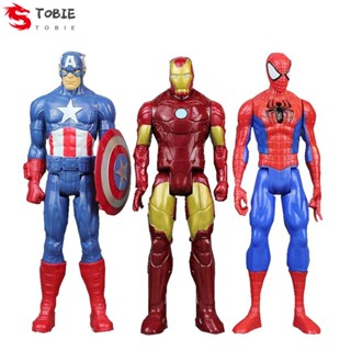 ฟิกเกอร์ TOBIE Marvel Kid Gifts Wolverine Thor Iron Man Buster Spiderman ของเล่นสําหรับเด็ก