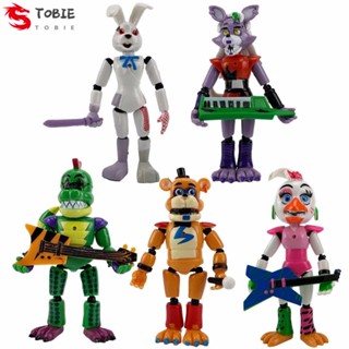 Tobie โมเดลตุ๊กตาหมี กระต่าย Five Nights at Freddys FNAF Nightmare ขยับข้อต่อได้ 5 ชิ้น ต่อชุด