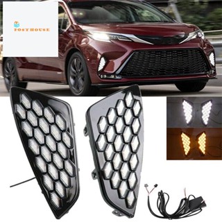 ไฟเดย์ไลท์ LED 12V อุปกรณ์เสริม สําหรับรถยนต์ Toyota Sienna XSE 2021-2022
