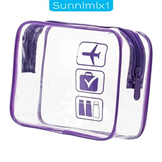 [Sunnimix1] กระเป๋าเครื่องสําอาง แบบใส กันฝุ่น ขนาดใหญ่ สําหรับเดินทาง ชายหาด ยิม ผู้ชาย