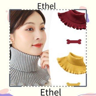 Ethel1 ผ้าพันคอ ผ้าถัก กันลม ถอดออกได้ ให้ความอบอุ่น แฟชั่นฤดูหนาว สําหรับผู้ชาย และผู้หญิง