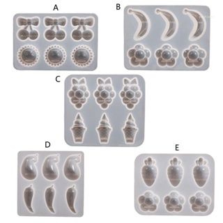 แม่พิมพ์ซิลิโคน อีพ็อกซี่ รูปผลไม้ สําหรับทําพวงกุญแจ
