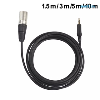 [AY] อะแดปเตอร์ปลั๊กแจ็คสเตอริโอ 3.5 มม. เป็น 3 Pin XLR ตัวผู้ สําหรับไมโครโฟน