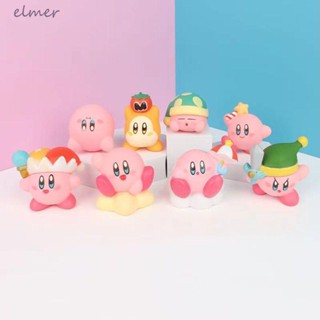 Elmer ฟิกเกอร์การ์ตูนน่ารัก Kawaii Kirby ของขวัญ ของเล่นสําหรับเด็ก