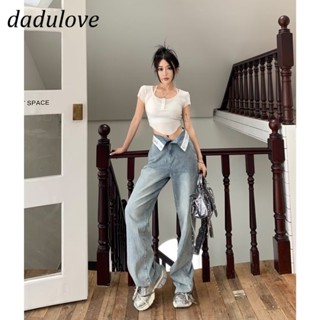 DaDulove💕 New American Ins High Street Washed Jeans Niche High Waist Loose Wide Leg Pants plus Size Trousers