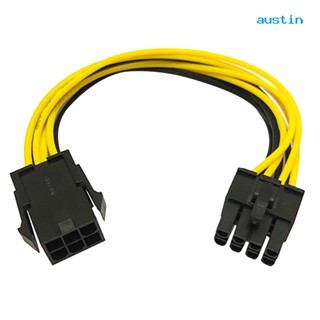 [AY] สายเคเบิลแปลงพลังงาน 6-Pin เป็น 8-Pin PCI-E สําหรับการ์ดจอ