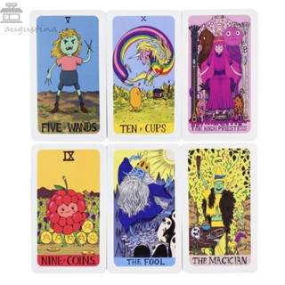 Augustina Adventure Time Cards, Katherine Hillier บอร์ดกระดาษ ทองแดง การ์ดไวท์ไรเดอร์ไวท์ การ์ดผจญภัย คําศัพท์โบราณ สําหรับผู้เริ่มต้นทํานาย